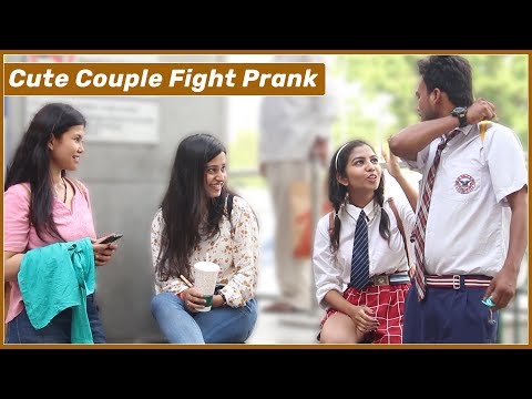 School Kids Couple Fighting in Public Prank  | Funky Joker