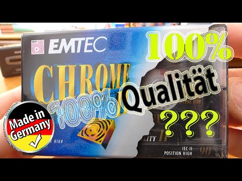Unwrapping EMTEC Chrome Super Quality II 90 (2002, Germany) type II audio cassette!