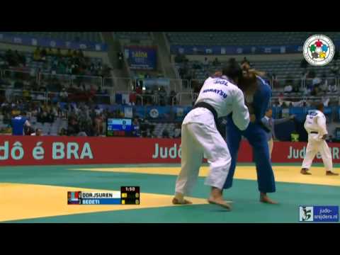 Judo 2013 World Championship Rio de Janeiro: Dorjsuren (MGL) - Bedeti (SLO) [-57kg]