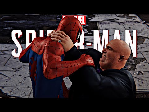 [4K] SPIDER MAN PS4 - Kingpin Boss Fight (PS4 PRO)