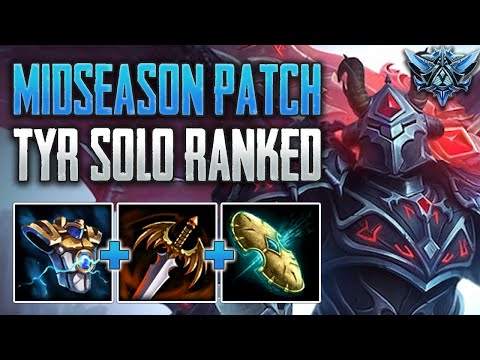 ONE MAN ARMY! Tyr Solo Gameplay (SMITE Ranked Conquest)