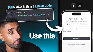 Add Native Authentication to Expo in ONE Line of Code! (Full Setup Guide for iOS/Android)