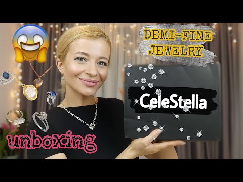 Jewelry unboxing CeleStella 💍 jewelry try on haul
