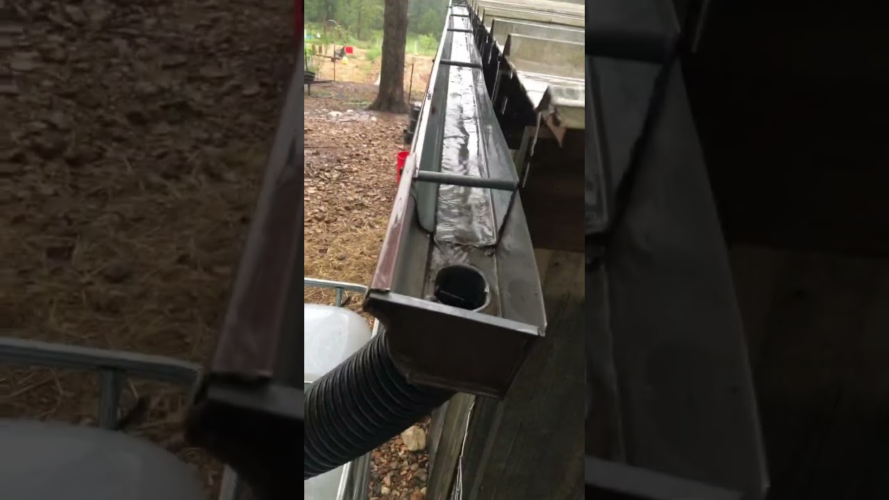 Rain water harvesting in the rain