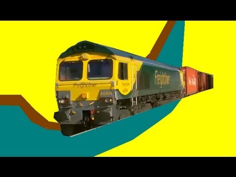 FreightLiner PowerHaul 66504 Passes Stafford with an InterModal