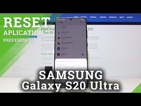 How to Restore Default App Settings in Samsung Galaxy S20 Ultra - Reset App Preferences