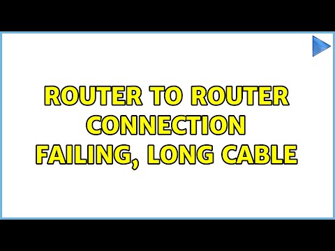 Router to router connection failing, long cable
