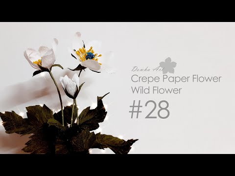 Let's make a beautiful Wild Flower with crepe paper n.28 Craft Tutorial  | DIY | Healing