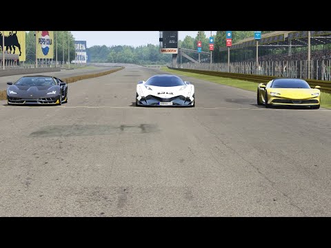 Devel Sixteen vs Lamborghini Centenario vs Ferrari SF90 Stradale