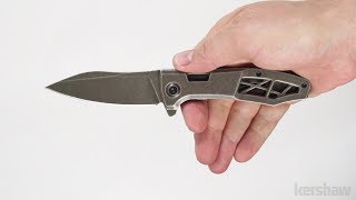 Нож складной KERSHAW 3475 Les George Design Boilermaker, сталь 8Cr13MoV, рукоять нержавеющая сталь, коричневый