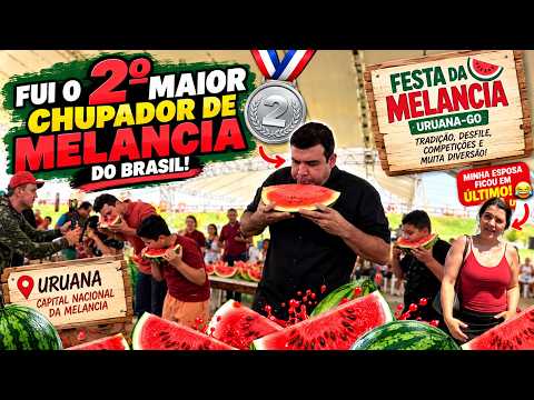 EU NÃO ACREDITO QUE FIQUEI EM 2º! 😂🍉 O Maior Chupador de Melancia do Brasil