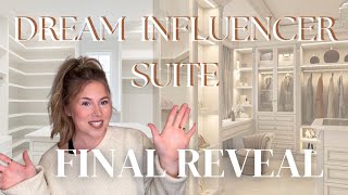 Dream Influencer Suite REVEAL- walk in closet, glam station, office, and secret room!