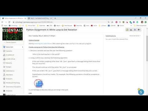 Python Assignment 4a While Loop Dot Notation Program Demo