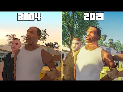 GTA San Andreas 2004 VS 2022 Remastered 'First Mission' Comparison - GTA Trilogy Remastered Concept