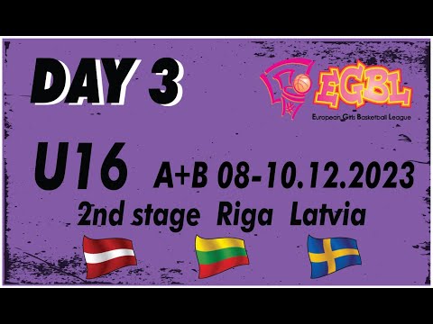DAY3 13:30 BS Ridzene - Liepaja LSSS , Dec 10th | EGBLU16 stage2 2023/24