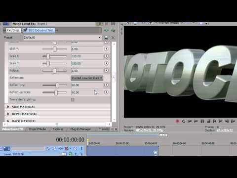 Mastering Materials in Sony Vegas Pro 10