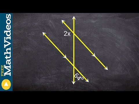 Applying vertical angles and same side interior to solve for x ex 12