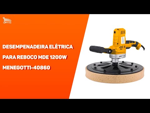 Desempenadeira Elétrica Para Reboco MDE 1200W 110V MENEGOTTI-40860 - Video