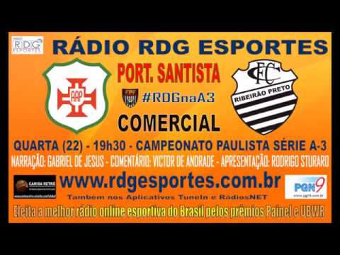 PORTUGUESA SANTISTA 2x0 COMERCIAL - PAULISTA SÉRIE A3 - RÁDIO RDG ESPORTES