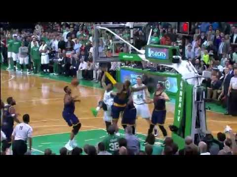 LeBron James Stuffs Evan Turner at the Rim