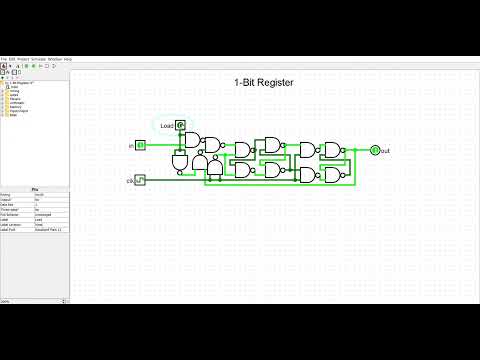 1-Bit Register | Logisim Nand2Tetris