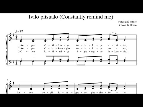 Ivilo Pitsualo (Constantly remind me) composed by Vitoka K Hesso 