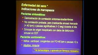 Dr. Pérez Castellano. Disfunción sinusal y bloqueos AV y tratamiento.