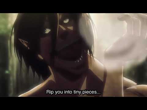 Eren goes crazy (Attack on Titan) Eren vs Annie