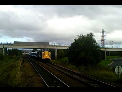 DRS Class 37087 With Rail Treatment 2 Tone Passing MetroStation