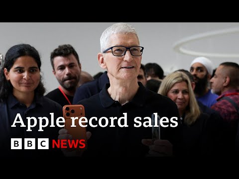 Apple claims 'tremendous' global uptake of latest iPhones | BBC News