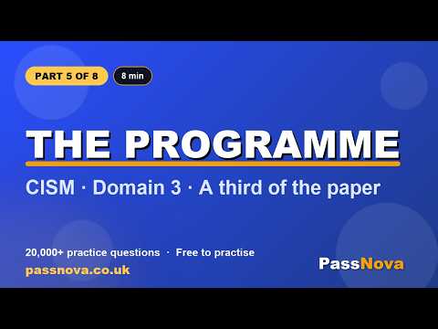 CISM Domain 3, a Third of the Exam: Programme Objectives, Policy, IAM and Metrics (Part 5 of 8)