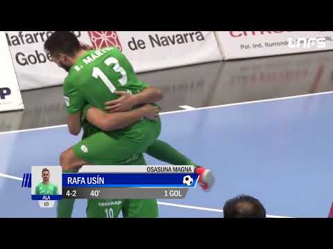 Gol Rafa Usín (4-2) Osasuna Magna - Ríos Renovables Zaragoza. 1Div, J19