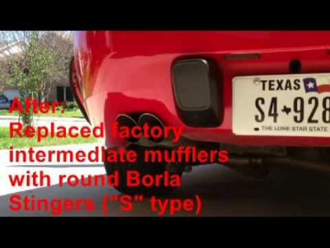 928 before & after Borla S-type muffler