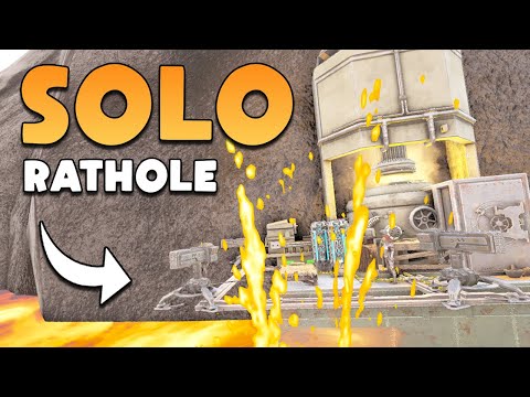 I SOLO Built A Hidden LAVA Rathole In ARK