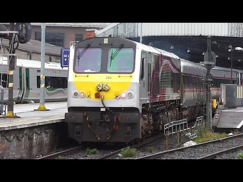 Irish Rail Enterprise Train + 201 Class Loco 206 - Connolly Station, Dublin