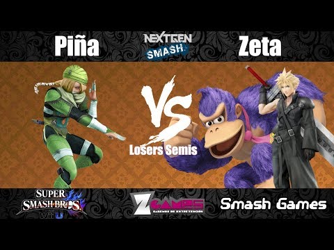 Smash Games #5 - Piña (Sheik) vs  TSB | Zeta (DK, Cloud) - Losers Semis