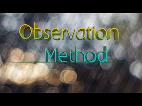 Observation method | in Hindi |