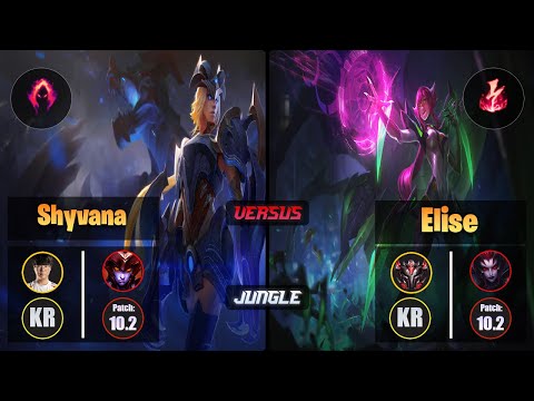 Haru SHYVANA (Jungle) [Dark Harvest] VS ELISE - Grandmaster KR Patch 10.2
