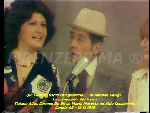 Qui Firenze liscio con ghiaccio di Narciso Parigi. Cabaret con Mario Marotta e Aldo Ceccherini.