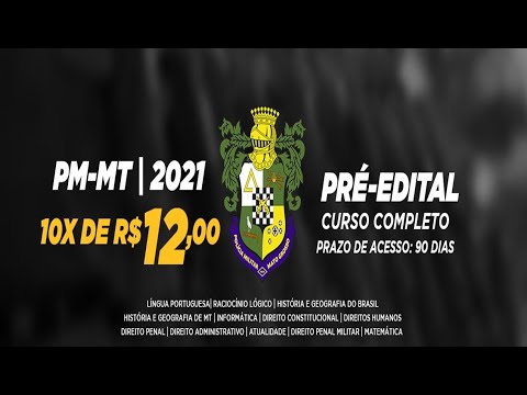 Curso Online - PM MT 2021 -  PRÉ EDITAL