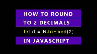 JavaScript How To Round To 2 Decimals