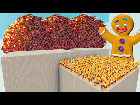 200x GINGERBREAD + 1x GIANT vs EVERY GOD - Totally Accurate Battle Simulator TABS