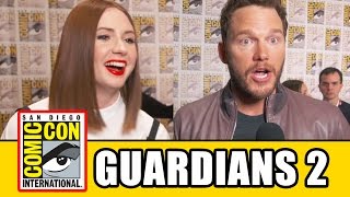 GUARDIANS OF THE GALAXY 2 Comic Con Interviews - Chris Pratt, Karen Gillan, Pom Klementieff