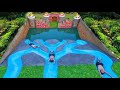 How To Build Underground Water Maze Crocodile To The Secret Underground House And Swimming Pool