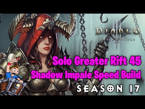 Season 17 Solo Greater Rift 45 Shadow Impale Speed Demon Hunter Build Diablo 3 - Nintendo Switch