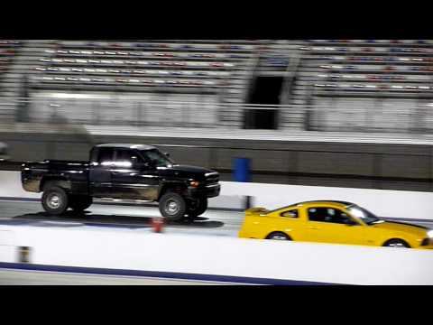 Dodge Cummins beats Mustang 12.83 1/4 mile.