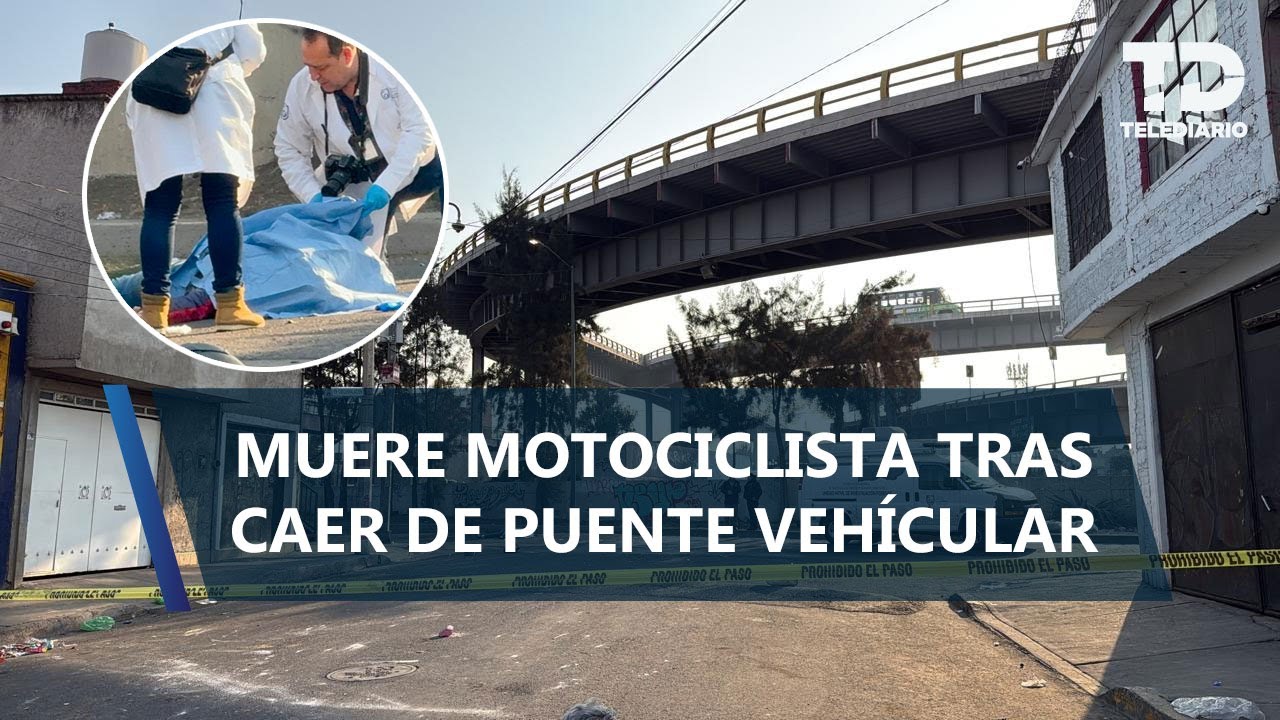 Muere motociclista al caer de un puente vehicular en VC