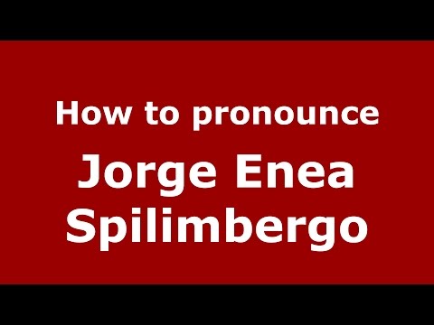 How to pronounce Jorge Enea Spilimbergo (Spanish/Argentina) - PronounceNames.com
