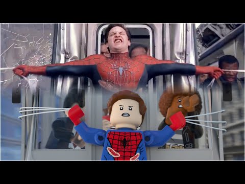 LEGO Spiderman 2 - Stopping the Train Scene | Animation