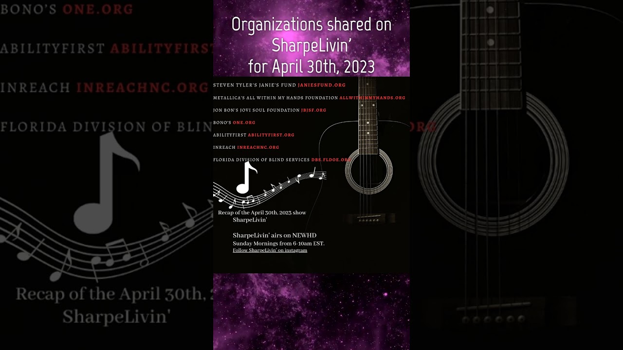 Recap of the organizations SharpeLivin' shared on April 30th, 2023